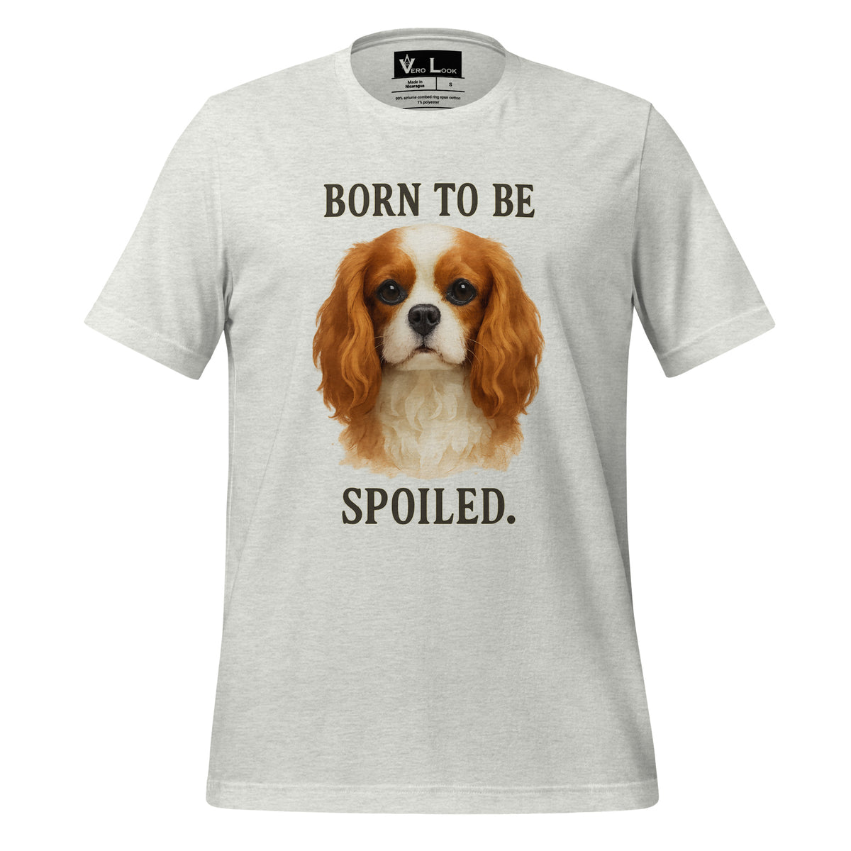 Cavalier King Charles Spaniel "Born to Be Spoiled" BC Tee W3
